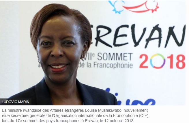 La ministre rwandaise des Affaires étrangères Louise Mushikiwabo