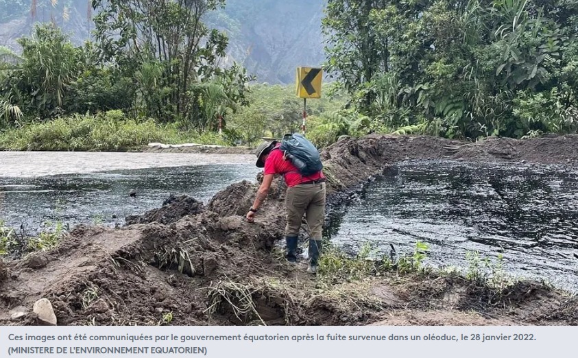 Amazonie équatorienne un parc naturel et une rivière ont été touchés par une fuite de pétrole