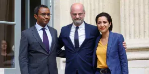 Pap Ndiaye, Jean-Michel Blanquer et Sarah El Haïry