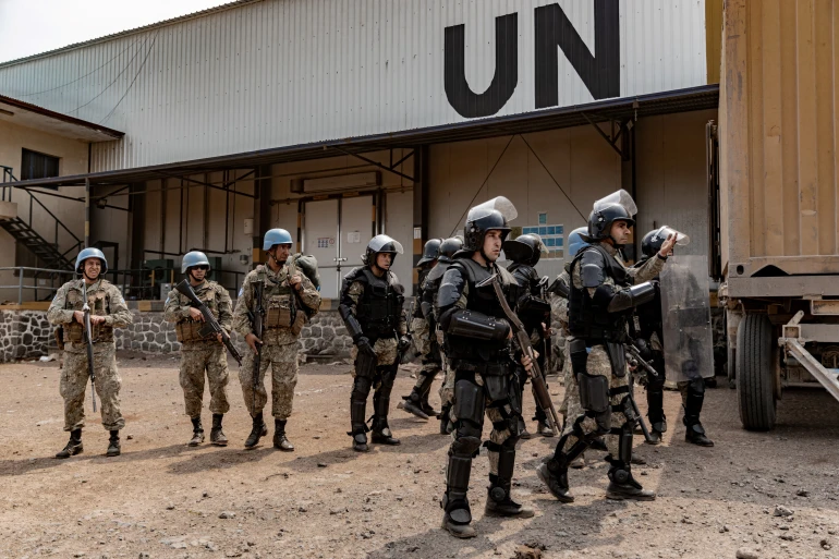 Des soldats de l'ONU de la mission de maintien de la paix en République démocratique du Congo (RDC) (MONUSCO)