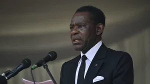 Le président de la Guinée équatoriale Teodoro Obiang Nguema Mbasogo