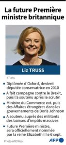 Liz Truss la premiere ministre britannique