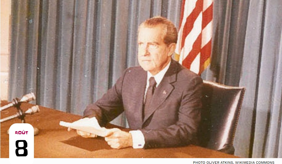 8 août 1974 Richard Nixon annonce sa démission