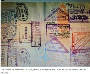 Le refus des visas alimente le sentiment anti français