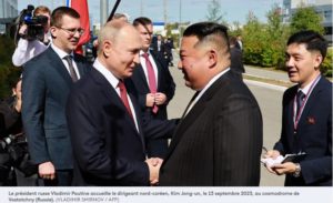 Le président russe Vladimir Poutine accueille le dirigeant nord-coréen, Kim Jong-un